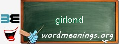 WordMeaning blackboard for girlond